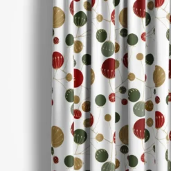 Arvidssons textil Gardintyger Mönstrade|Arvidssons Textil|Frö vit-röd tyg