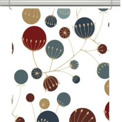 Arvidssons textil Panelgardiner|Frö vit-vinröd panelgardiner