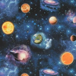 Gardintyger Mönstrade|Galax Tyg – Ett Färgsprakande Universum av Planeter och Stjärnor