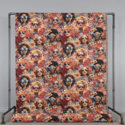 Nordisk Textil Mönstrade Möbeltyger|Girl power – gobelängtyg med effektfyllt popart-mönster