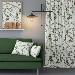 Arvidssons textil Gardintyger Mönstrade|Arvidssons Textil|Gläntan grön tyg
