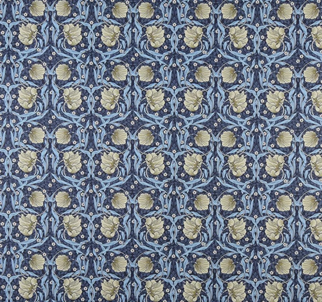 Nordisk Textil Bordsduk|Grace blå bordsduk - Klassisk blommig Arts and Crafts design