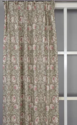 Nordisk Textil Gardiner Mönstrade|Grace brun gardiner - Klassisk blommig Arts and Crafts design