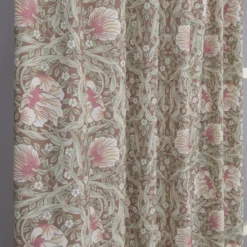 Nordisk Textil Gardiner Mönstrade|Grace brun gardiner - Klassisk blommig Arts and Crafts design