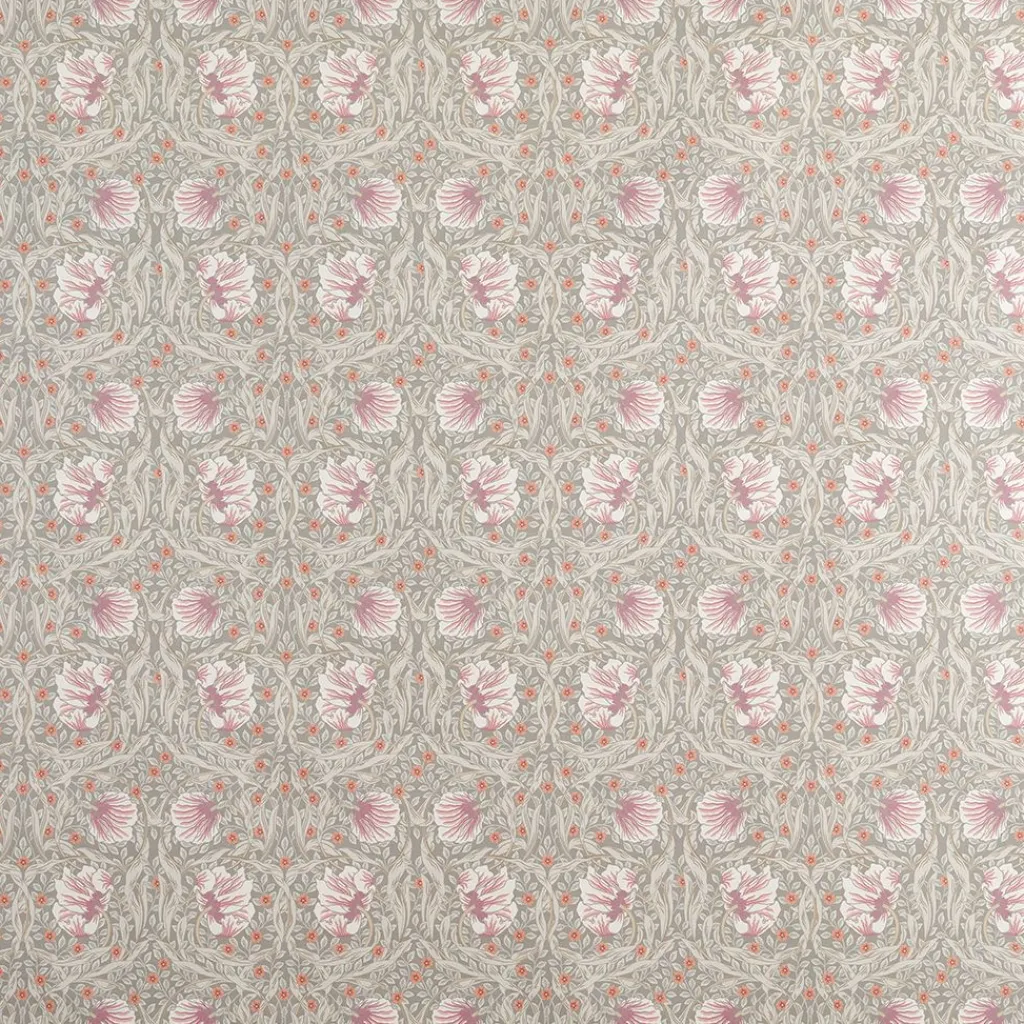 Nordisk Textil Arts & Crafts Tyger|Gardintyger Mönstrade|Grace dimmgrön tyg - Klassisk blommig Arts and Crafts design