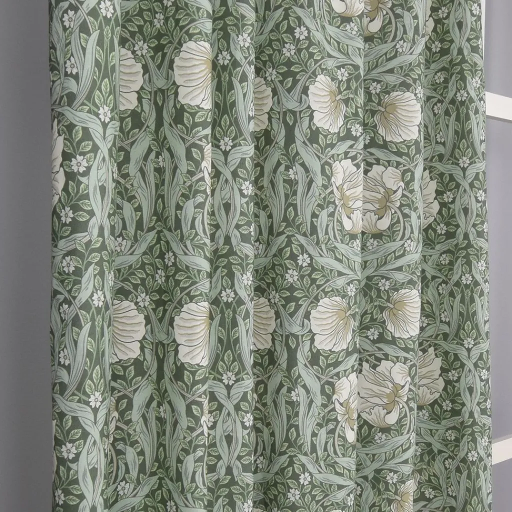 Nordisk Textil Gardiner Mönstrade|Grace grön gardiner - Klassisk blommig Arts and Crafts design