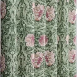 Nordisk Textil Gardiner Mönstrade|Grace rosa/ljusgrön gardiner - Klassisk blommig Arts and Crafts design