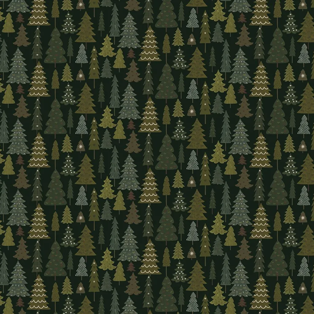 Arvidssons textil Gardintyger Mönstrade|Arvidssons Textil|Granby mörkgrön-grön tyg
