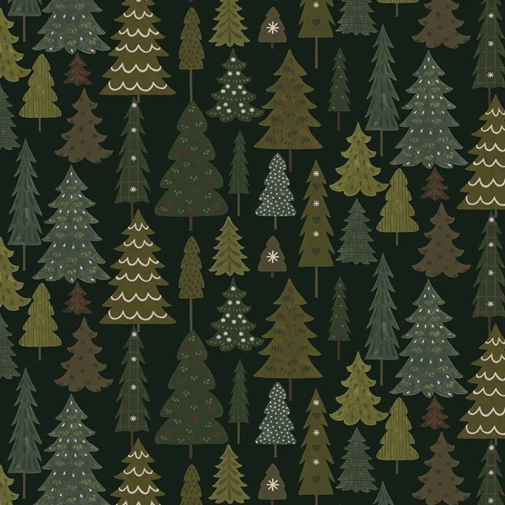 Arvidssons textil Gardintyger Mönstrade|Arvidssons Textil|Granby mörkgrön-grön tyg