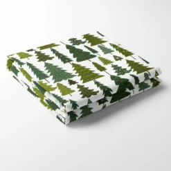 Arvidssons textil Juldukar|Bordsduk|Granby vit-grön bordsduk