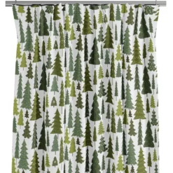 Arvidssons textil Julgardiner|Julgardiner|Granby vit-grön gardiner