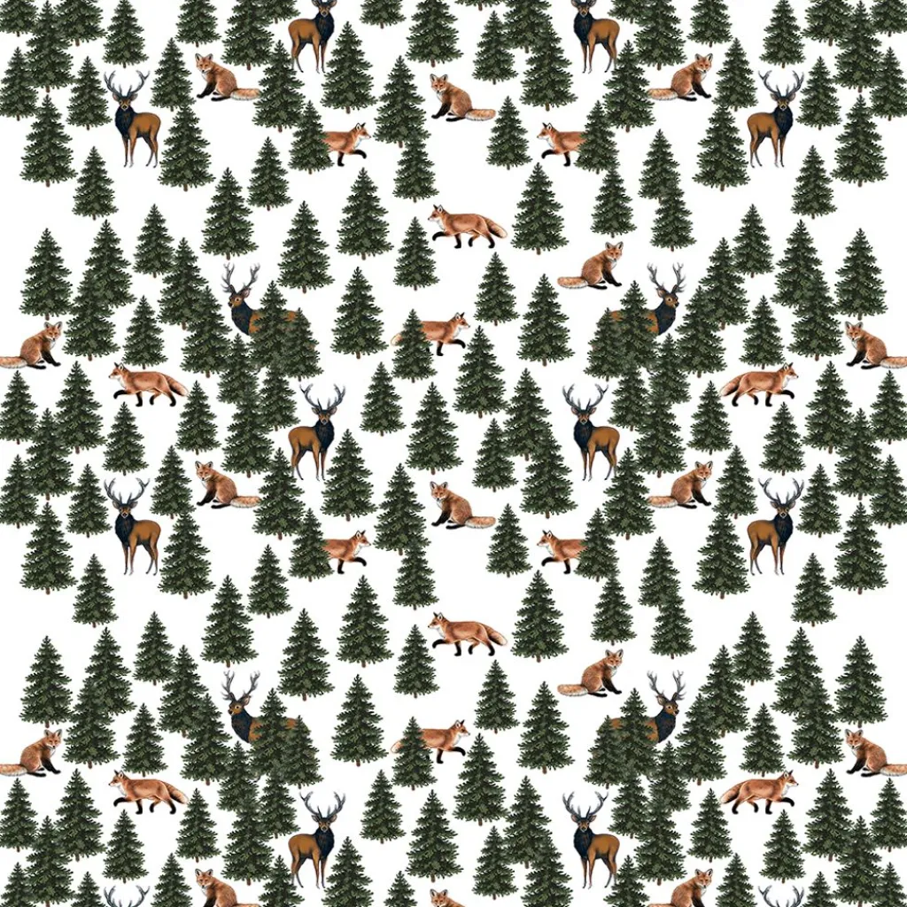 Arvidssons textil Gardintyger Mönstrade|Arvidssons Textil|Granskog grön tyg