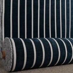 Nordisk Textil Mönstrade Möbeltyger|Halle mörkblå möbeltyg