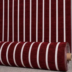 Nordisk Textil Mönstrade Möbeltyger|Halle vinröd möbeltyg