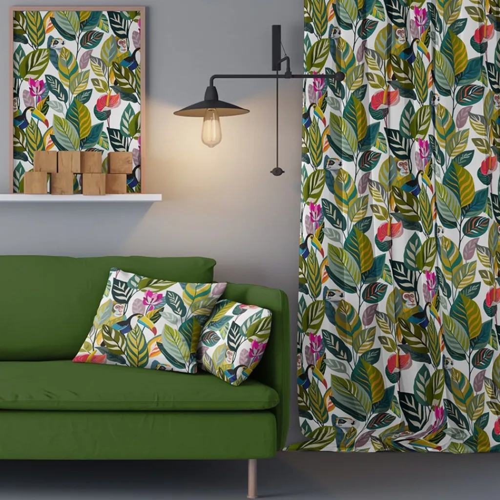 Nordisk Textil Gardiner Mönstrade|Happy Fauna gardiner