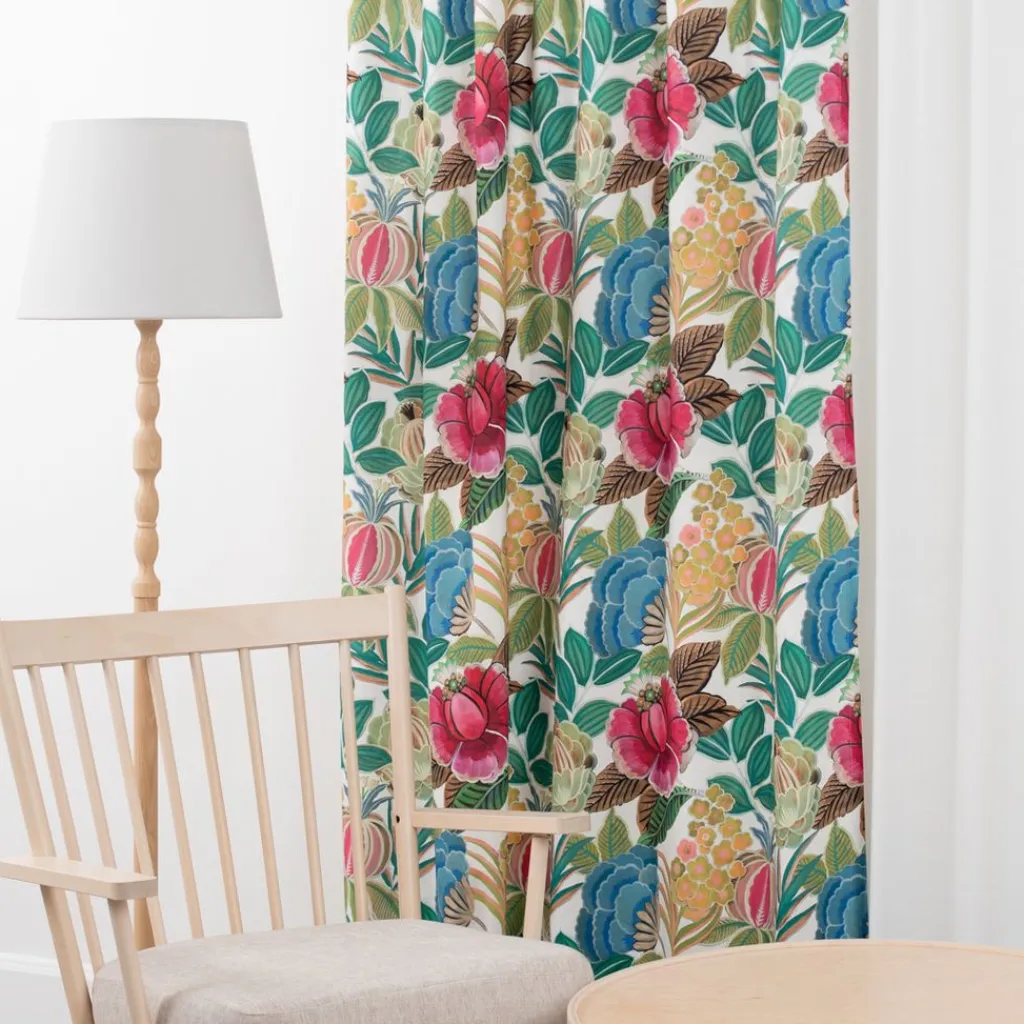 Nordisk Textil Gardiner Mönstrade|Happy Flower gardiner