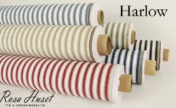 Nordisk Textil Randiga Möbeltyger|Rutor & Ränder|Harlow röd-vit randigt tyg