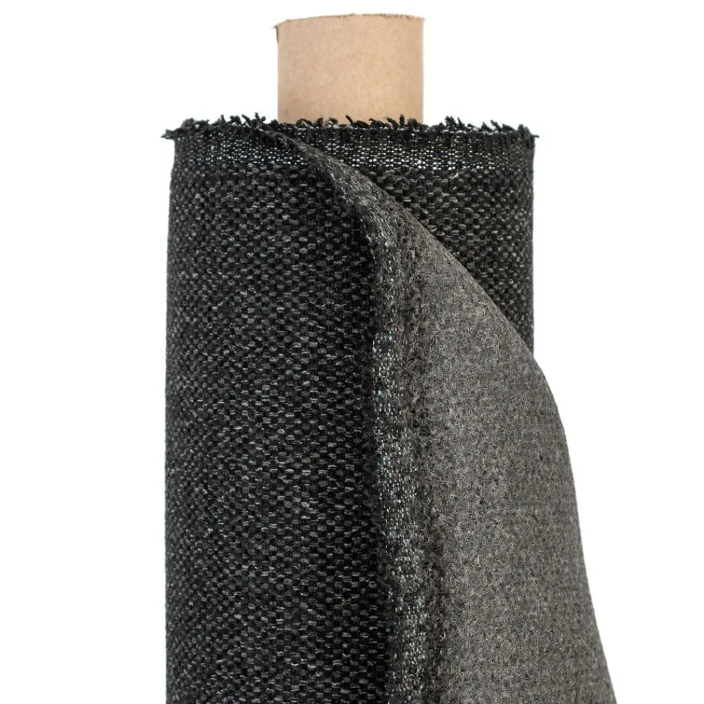 Nordisk Textil Enfärgade Möbeltyger|Harmony Black Möbeltyg – Stilrent och Slitstarkt