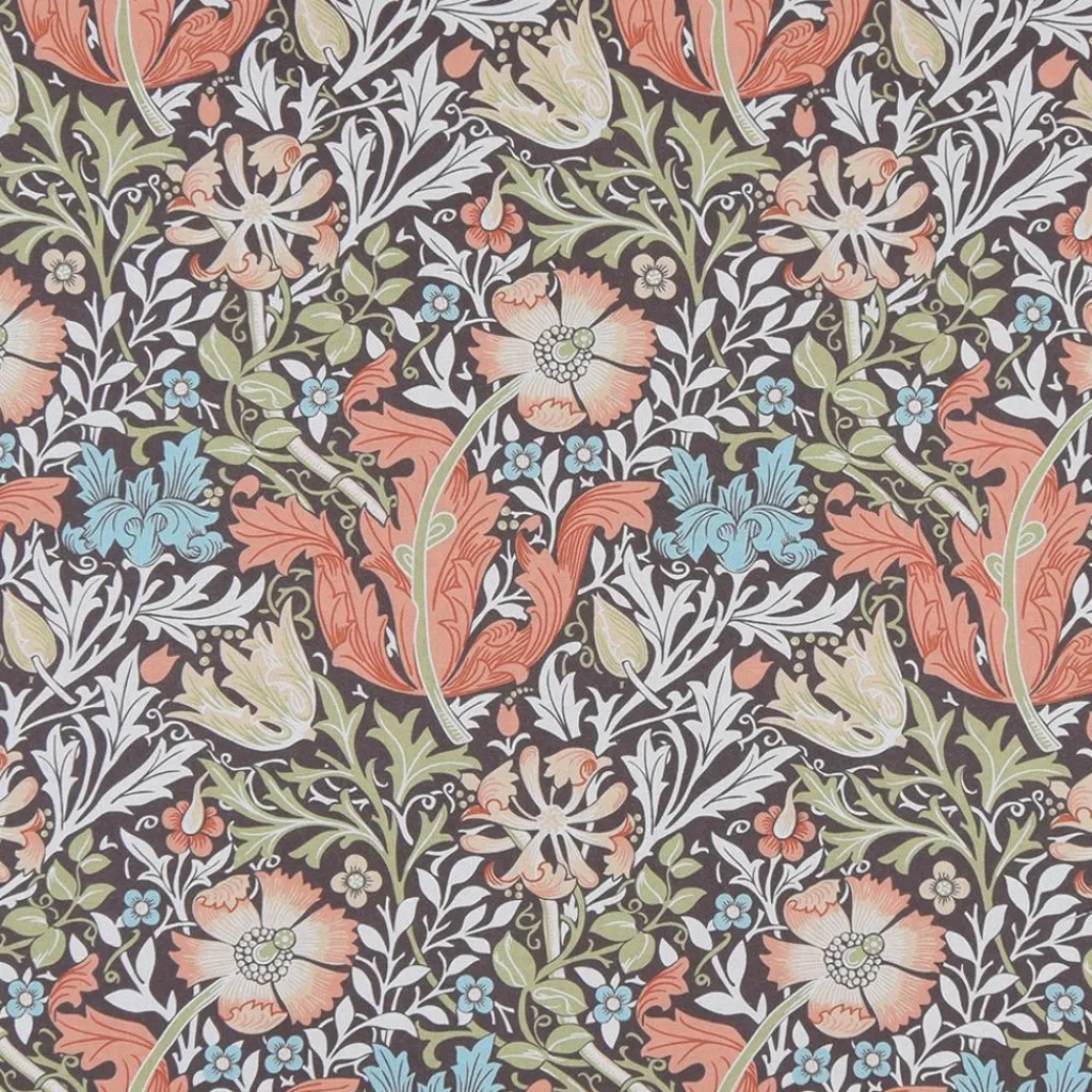 Nordisk Textil Arts & Crafts Tyger|Gardintyger Mönstrade|Harmony grön-brun tyg