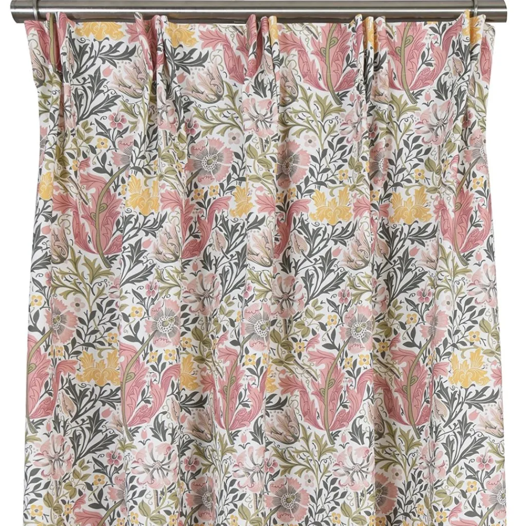 Nordisk Textil Gardiner Mönstrade|Harmony vit-rosa gardiner