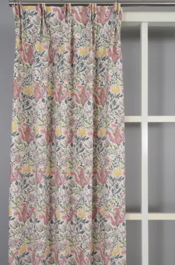 Nordisk Textil Gardiner Mönstrade|Harmony vit-rosa gardiner