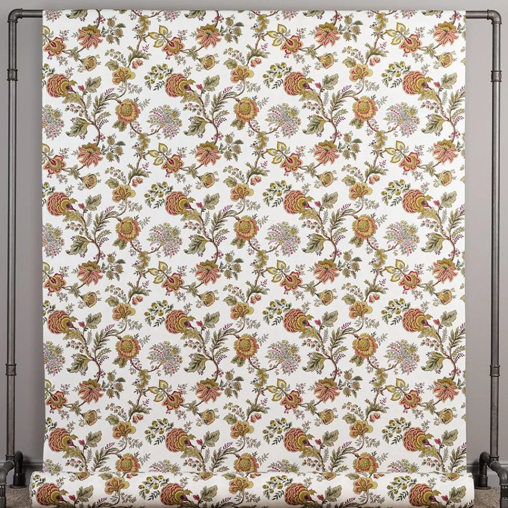 Nordisk Textil Arts & Crafts Tyger|Gardintyger Mönstrade|Heritage vinröd tyg