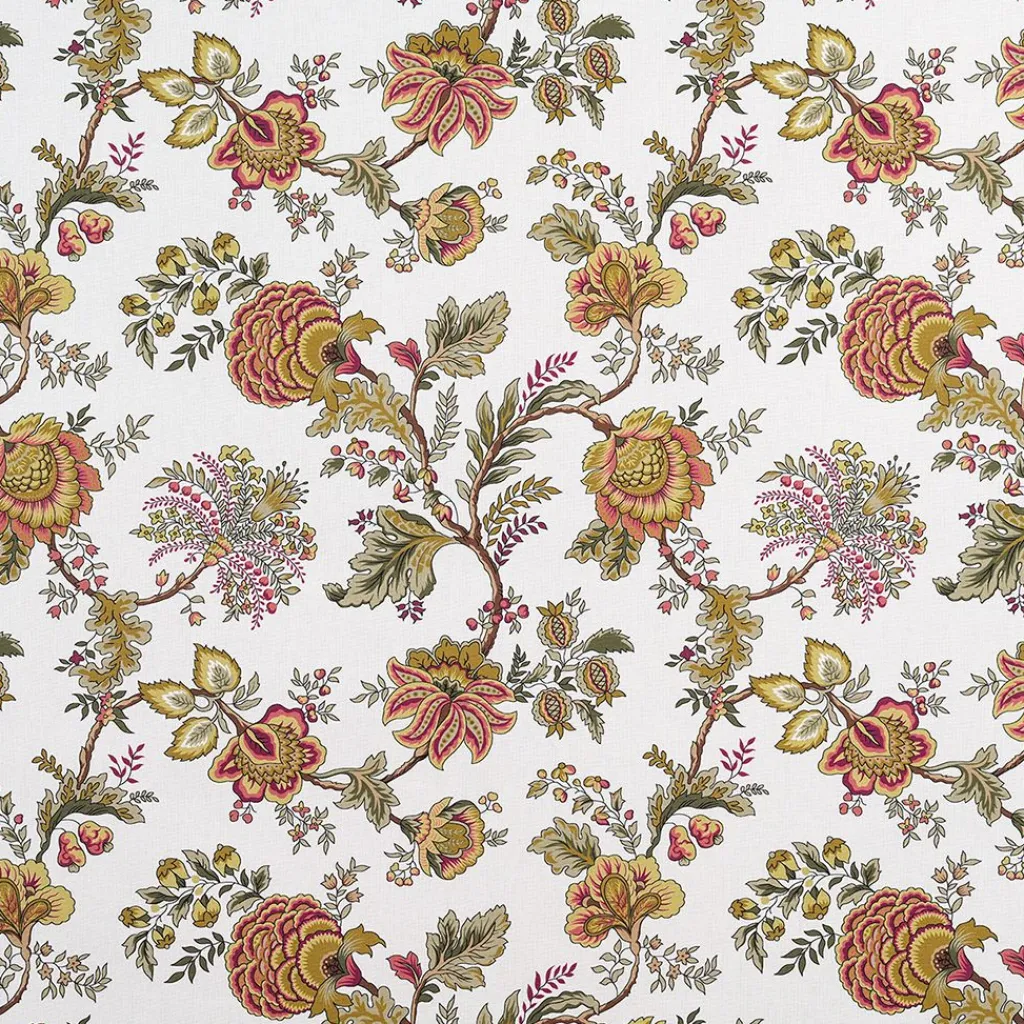 Nordisk Textil Arts & Crafts Tyger|Gardintyger Mönstrade|Heritage vinröd tyg