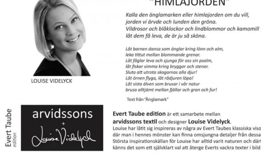 Arvidssons textil Gardintyger Mönstrade|Arvidssons Textil|Himlajorden svart tyg