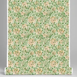 Nordisk Textil Arts & Crafts Tyger|Gardintyger Mönstrade|Honeysuckle aprikos gardintyg