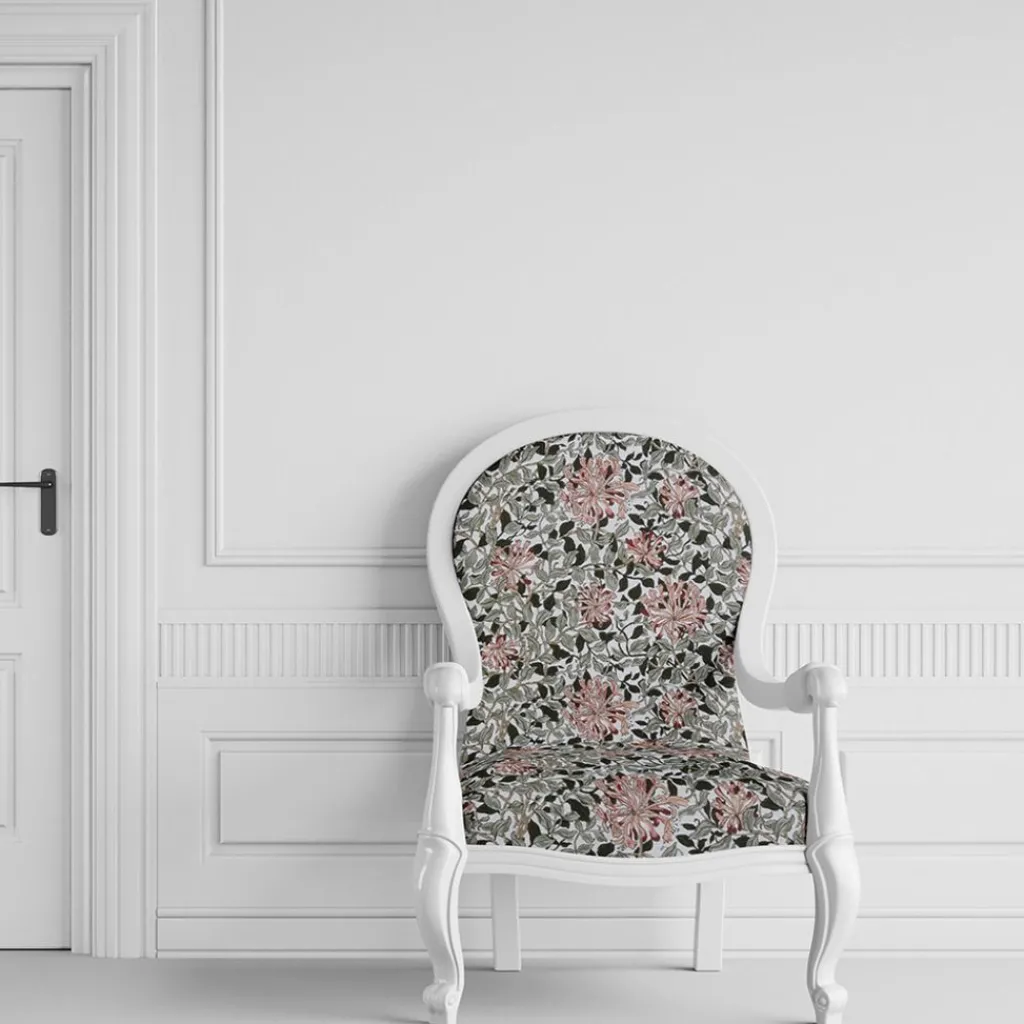 Blommiga Möbeltyger|Mönstrade Möbeltyger|Honeysuckle möbeltyg