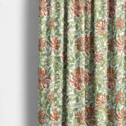 Nordisk Textil Arts & Crafts Tyger|Gardintyger Mönstrade|Honeysuckle terrakotta gardintyg
