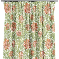 Nordisk Textil Gardiner Mönstrade|Honeysuckle terrakotta gardiner