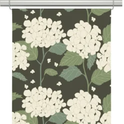 Arvidssons textil Panelgardiner|Hortensia grön panelgardiner