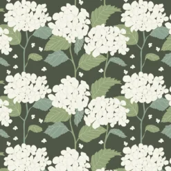 Arvidssons textil Gardintyger Mönstrade|Arvidssons Textil|Hortensia grön tyg