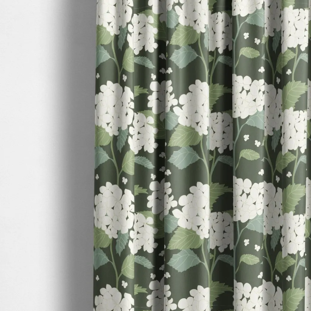 Arvidssons textil Gardintyger Mönstrade|Arvidssons Textil|Hortensia grön tyg