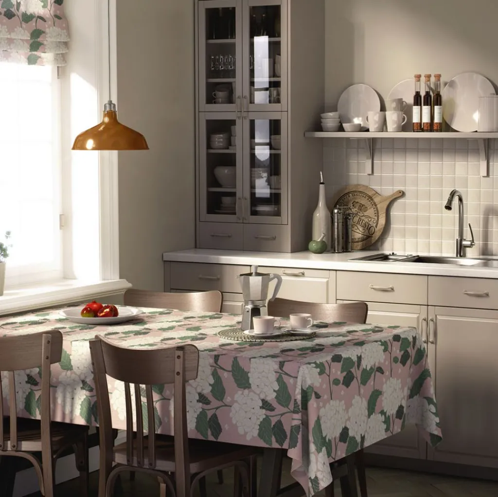 Arvidssons textil Bordsduk|Hortensia rosa bordsduk