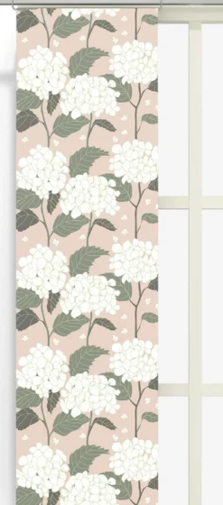 Arvidssons textil Panelgardiner|Hortensia rosa panelgardiner