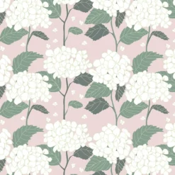 Arvidssons textil Gardintyger Mönstrade|Arvidssons Textil|Hortensia rosa tyg