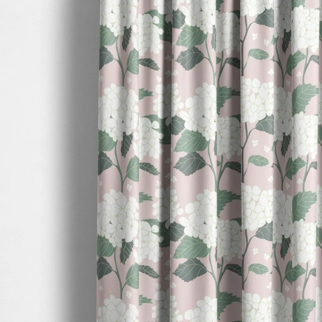 Arvidssons textil Gardintyger Mönstrade|Arvidssons Textil|Hortensia rosa tyg