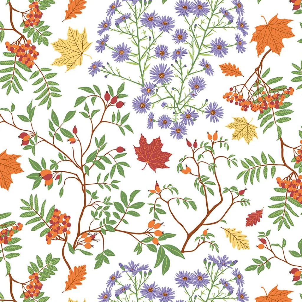 Arvidssons textil Gardintyger Mönstrade|Arvidssons Textil|Höstaster multi tyg