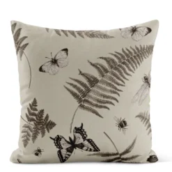 Arvidssons textil Mönstrade Kuddfodral|Humlan beige kuddfodral i linnelook