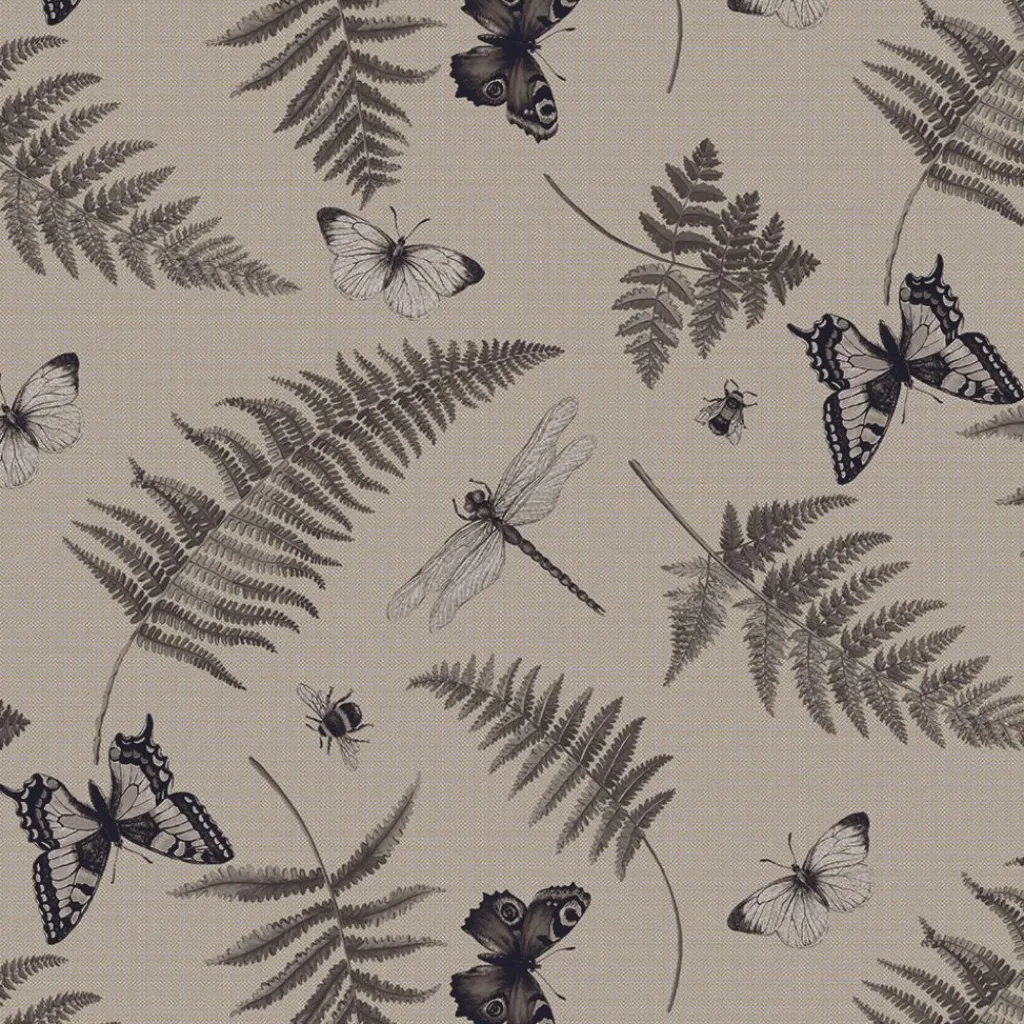 Arvidssons textil Gardintyger Mönstrade|Arvidssons Textil|Humlan beige linnelook tyg