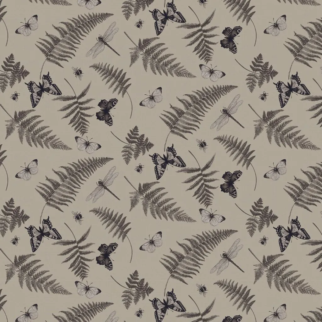 Arvidssons textil Gardintyger Mönstrade|Arvidssons Textil|Humlan beige linnelook tyg