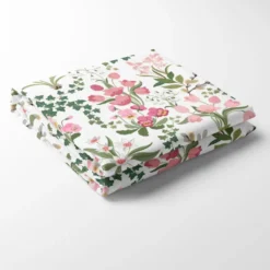 Arvidssons textil Bordsduk|Humlegården rosa-grön bordsduk