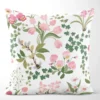 Arvidssons textil Mönstrade Kuddfodral|Humlegården rosa-grön kuddfodral