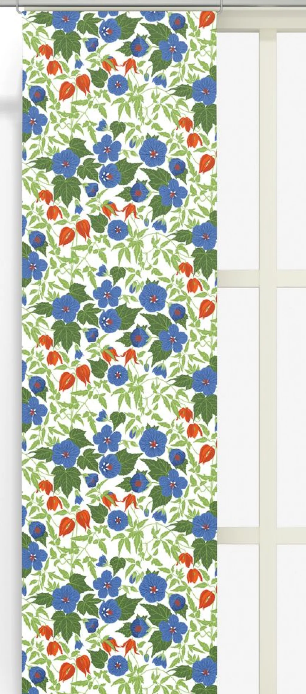 Arvidssons textil Panelgardiner|Husknuten blå panelgardiner