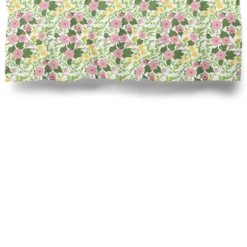 Arvidssons textil Gardinkappor Mönstrade|Husknuten rosa gardinkappa metervara