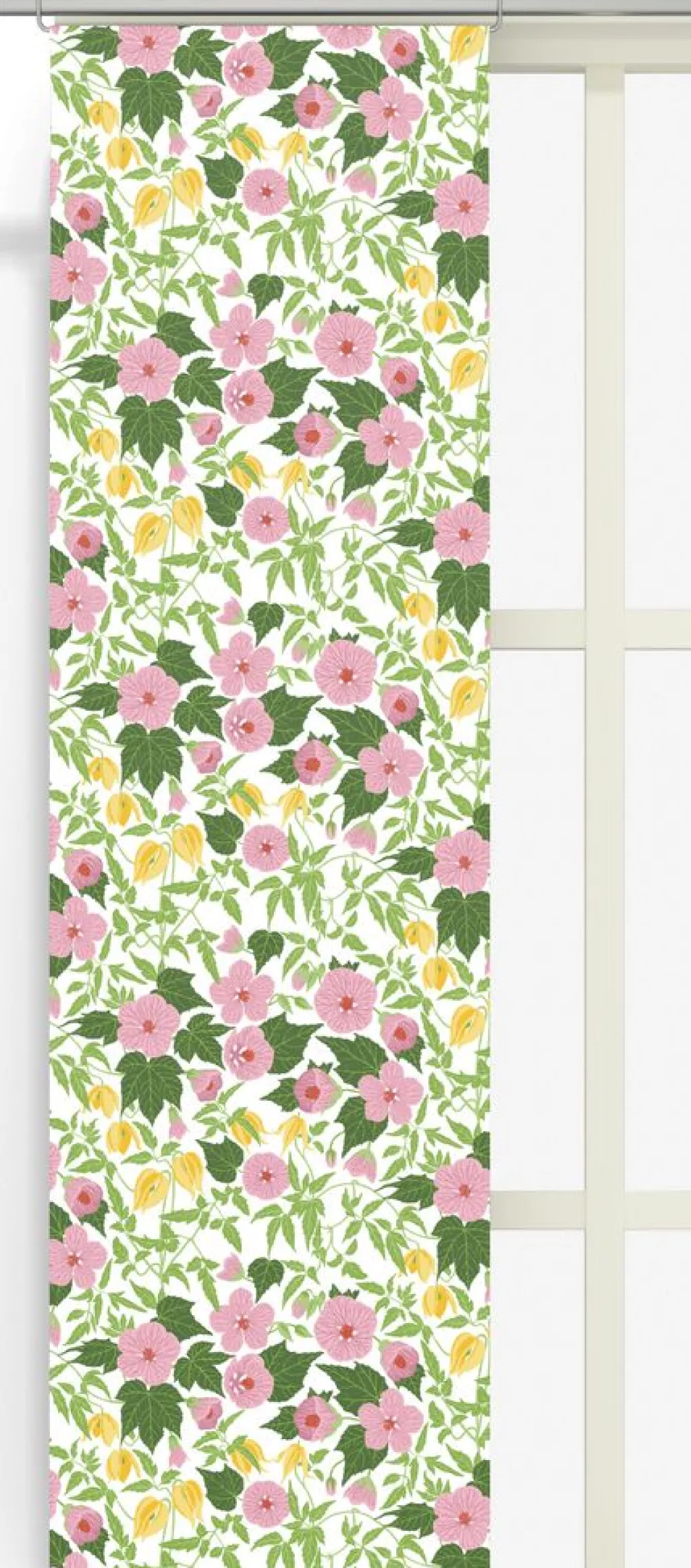 Arvidssons textil Panelgardiner|Husknuten rosa panelgardiner