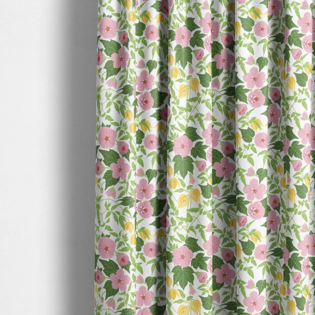 Arvidssons textil Gardintyger Mönstrade|Arvidssons Textil|Husknuten rosa tyg