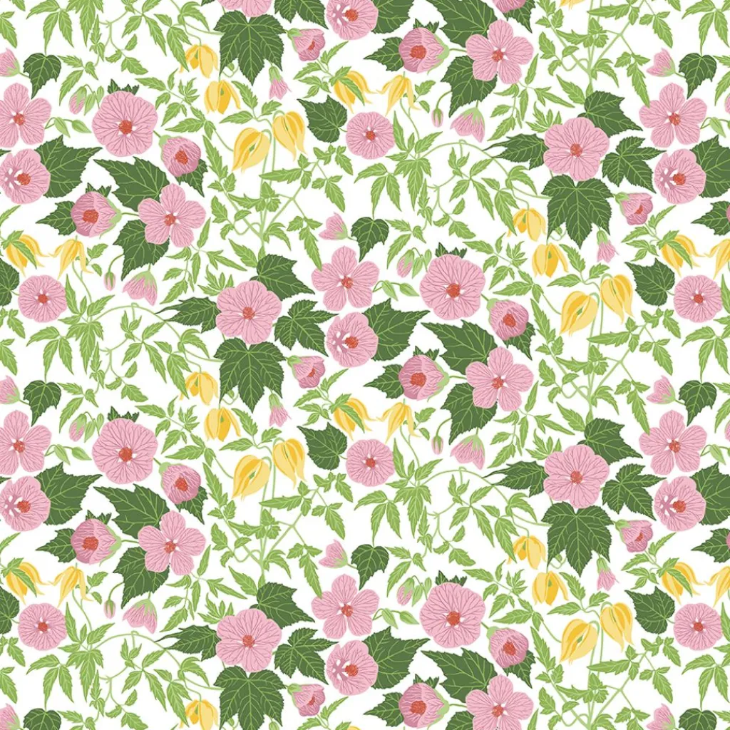 Arvidssons textil Gardintyger Mönstrade|Arvidssons Textil|Husknuten rosa tyg